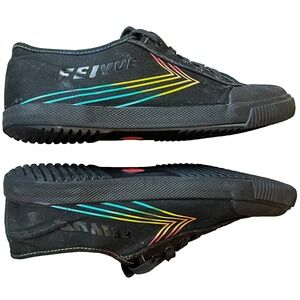 Feiyue Fe Lo 1920 Canvas Martial Arts Sneakers Black Rainbow Mens 11 UK 10 EU 44
